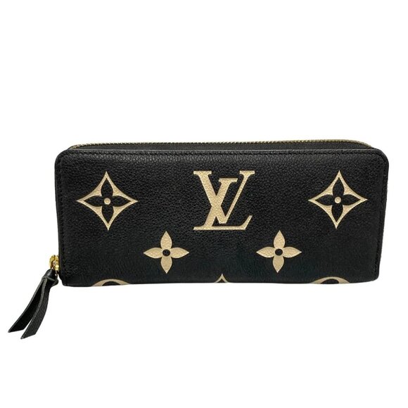 Auth LOUIS VUITTON Portefeuille Clmence M82338 black/beige - RFID : confirmed - Picture 1 of 10
